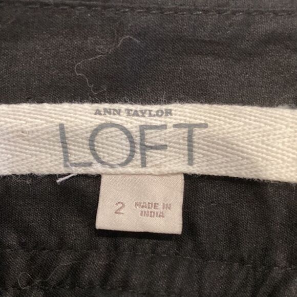 Loft black kneelength skirt, size 2 - Picture 4 of 7